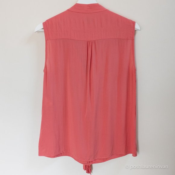 Jaeger Sleeveless Top – Coral / Dressy Summer Top – US 8 - Picture 2 of 11